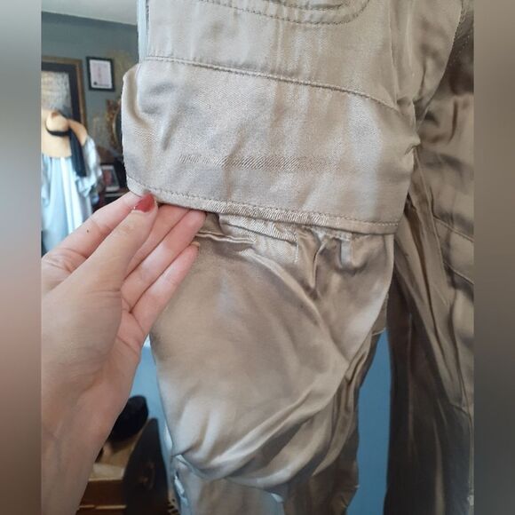 Zara NWT Limited Edition Satin Cargo Pants - Picture 10 of 14